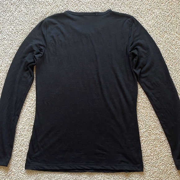 AMERICAN GIANT Long Sleeve Tee in Black Size Small - Picture 4 of 8